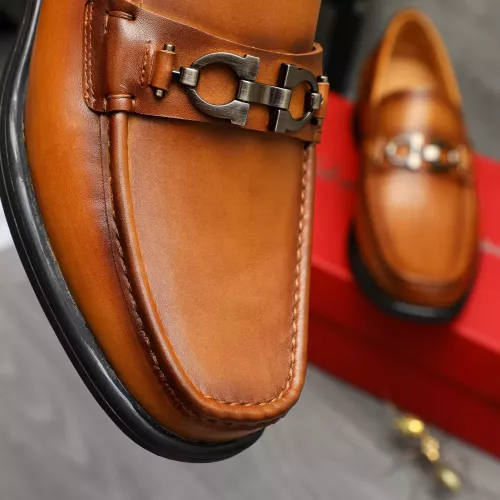 Replica Salvatore Ferragamo Leather Shoes For Men #1380680 $85.00 USD for Wholesale