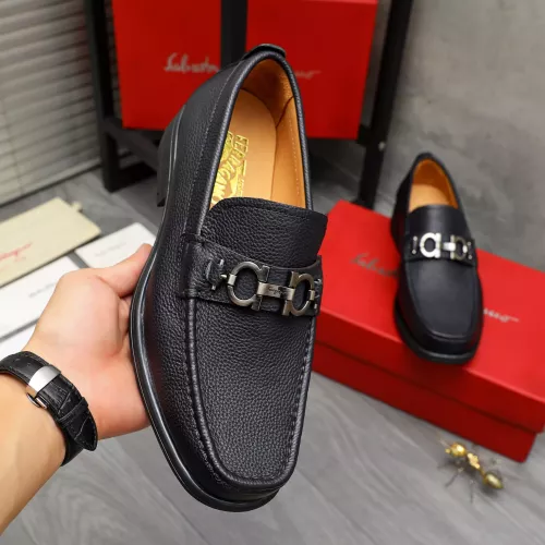 Replica Salvatore Ferragamo Leather Shoes For Men #1380681 $85.00 USD for Wholesale