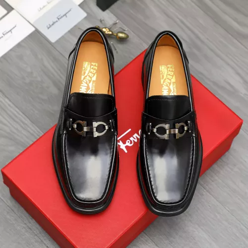Replica Salvatore Ferragamo Leather Shoes For Men #1380686 $85.00 USD for Wholesale