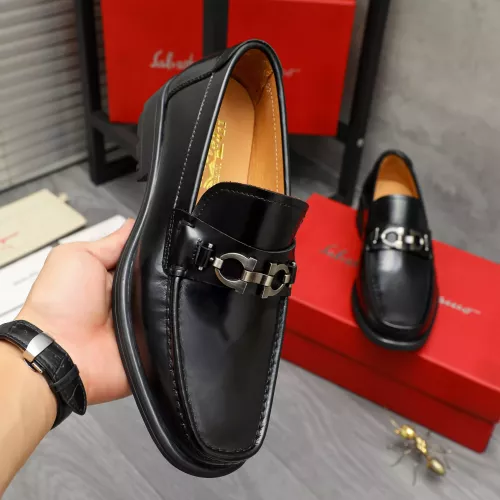 Replica Salvatore Ferragamo Leather Shoes For Men #1380686 $85.00 USD for Wholesale