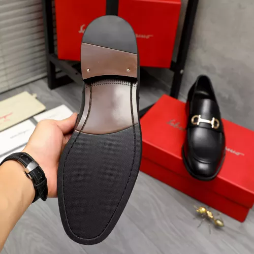Replica Salvatore Ferragamo Leather Shoes For Men #1380698 $85.00 USD for Wholesale