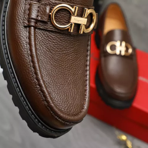 Replica Salvatore Ferragamo Leather Shoes For Men #1380706 $85.00 USD for Wholesale