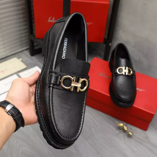 Replica Salvatore Ferragamo Leather Shoes For Men #1380711 $85.00 USD for Wholesale