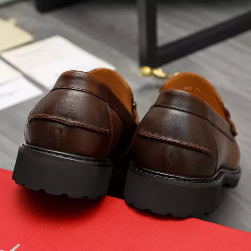 Replica Salvatore Ferragamo Leather Shoes For Men #1380721 $85.00 USD for Wholesale