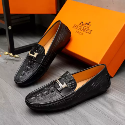 Replica Hermes Leather Shoes For Men #1380728 $76.00 USD for Wholesale