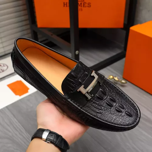 Replica Hermes Leather Shoes For Men #1380728 $76.00 USD for Wholesale