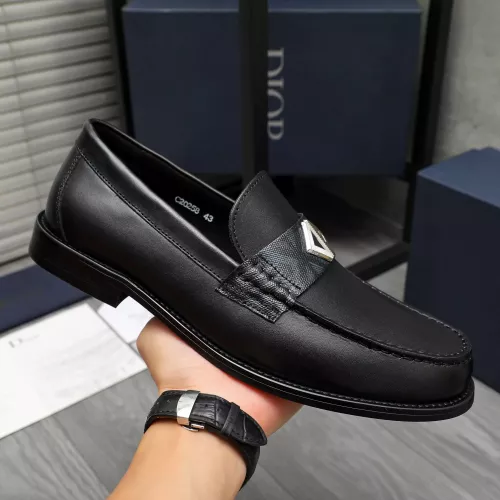 Replica Christian Dior Leather Shoes For Men #1380729 $82.00 USD for Wholesale