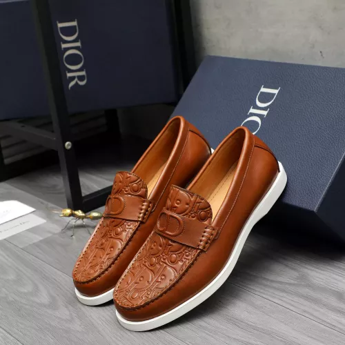 Replica Christian Dior Leather Shoes For Men #1380730 $88.00 USD for Wholesale