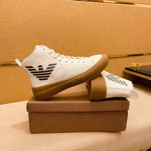 Replica Armani High Tops Shoes For Men #1380893 $82.00 USD for Wholesale