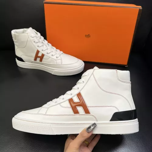 Replica Hermes High Tops Shoes For Men #1380919 $132.00 USD for Wholesale