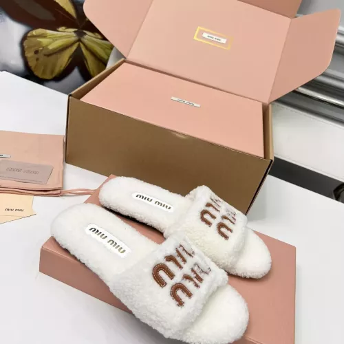 Replica MIU MIU Slippers For Women #1381059 $88.00 USD for Wholesale