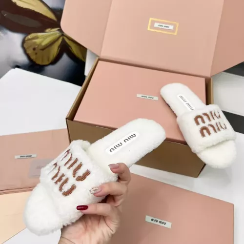 Replica MIU MIU Slippers For Women #1381059 $88.00 USD for Wholesale