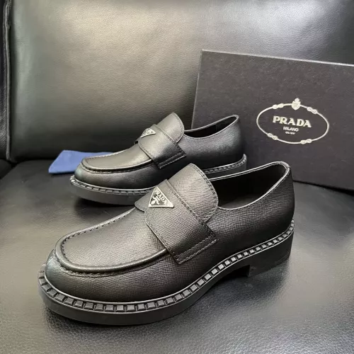 Prada Leather Shoes For Men #1381118 $135.00 USD, Wholesale Replica Prada Leather Shoes