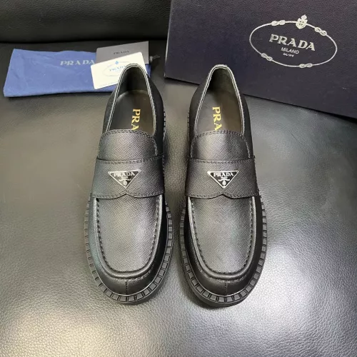 Replica Prada Leather Shoes For Men #1381118 $135.00 USD for Wholesale