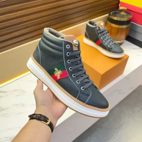 Replica Gucci High Tops Shoes For Men #1381159 $82.00 USD for Wholesale