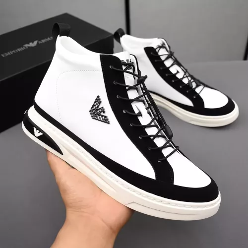 Replica Armani High Tops Shoes For Men #1381271 $85.00 USD for Wholesale