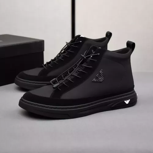 Armani High Tops Shoes For Men #1381273 $85.00 USD, Wholesale Replica Armani High Tops Shoes