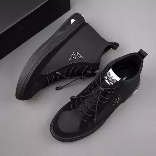 Replica Armani High Tops Shoes For Men #1381273 $85.00 USD for Wholesale