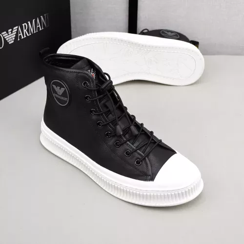 Replica Armani High Tops Shoes For Men #1381274 $88.00 USD for Wholesale