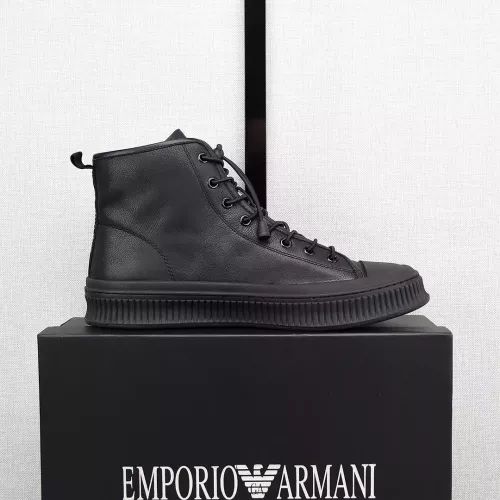Replica Armani High Tops Shoes For Men #1381275 $88.00 USD for Wholesale