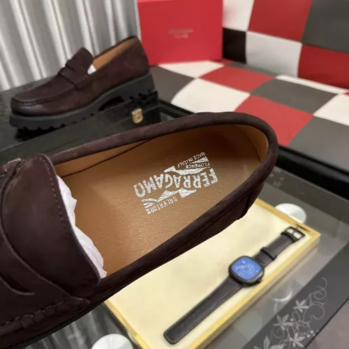 Replica Salvatore Ferragamo Leather Shoes For Men #1381282 $98.00 USD for Wholesale
