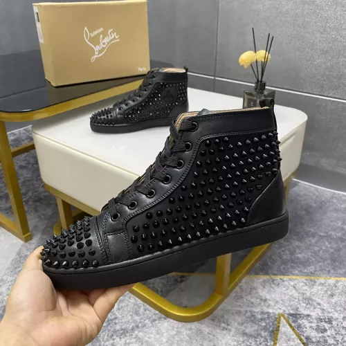 Christian Louboutin High Top Shoes For Men #1381371 $92.00 USD, Wholesale Replica Christian Louboutin High Top Shoes