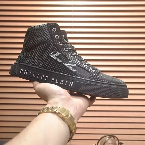 Replica Philipp Plein PP High Tops Shoes For Men #1381447 $88.00 USD for Wholesale