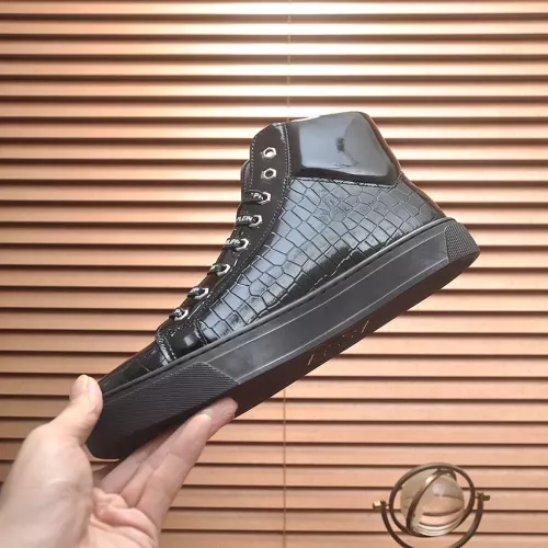 Replica Philipp Plein PP High Tops Shoes For Men #1381451 $88.00 USD for Wholesale