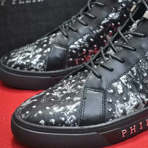 Replica Philipp Plein PP High Tops Shoes For Men #1381453 $92.00 USD for Wholesale