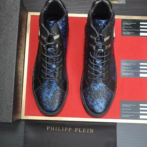 Replica Philipp Plein PP High Tops Shoes For Men #1381455 $92.00 USD for Wholesale