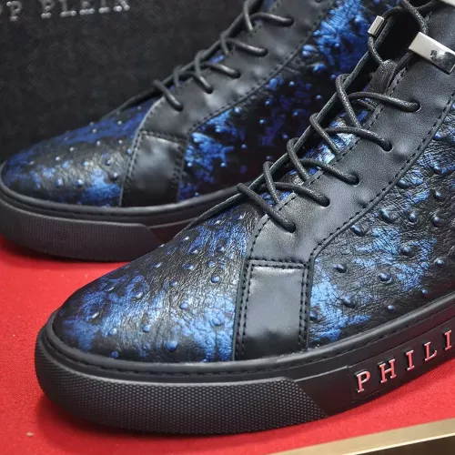 Replica Philipp Plein PP High Tops Shoes For Men #1381455 $92.00 USD for Wholesale