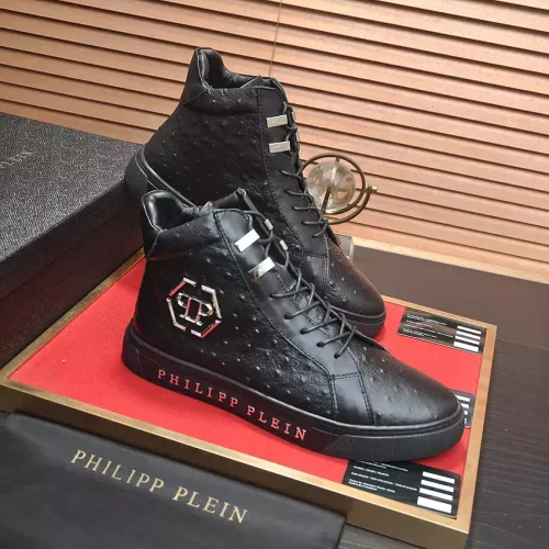 Replica Philipp Plein PP High Tops Shoes For Men #1381456 $92.00 USD for Wholesale