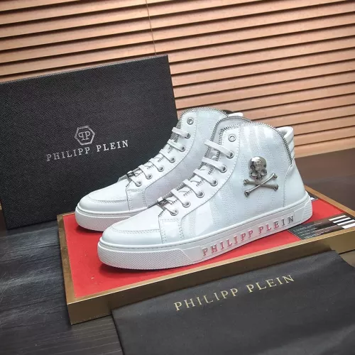 Philipp Plein PP High Tops Shoes For Men #1381457 $92.00 USD, Wholesale Replica Philipp Plein PP High Tops Shoes