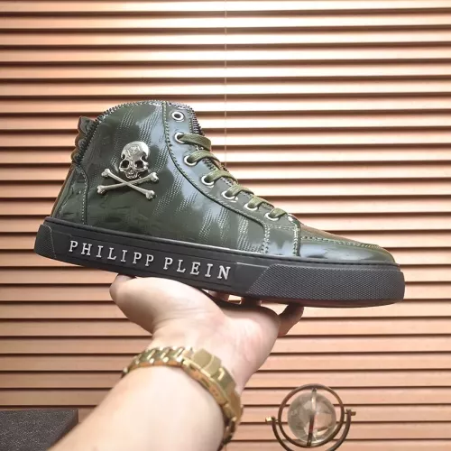 Replica Philipp Plein PP High Tops Shoes For Men #1381459 $92.00 USD for Wholesale