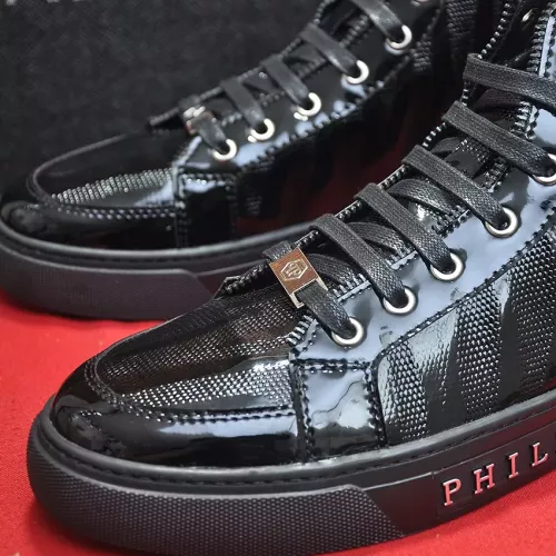 Replica Philipp Plein PP High Tops Shoes For Men #1381460 $92.00 USD for Wholesale