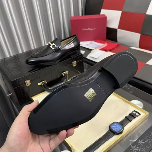 Replica Salvatore Ferragamo Leather Shoes For Men #1381474 $108.00 USD for Wholesale