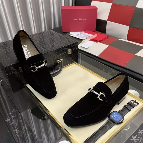 Replica Salvatore Ferragamo Leather Shoes For Men #1381482 $108.00 USD for Wholesale
