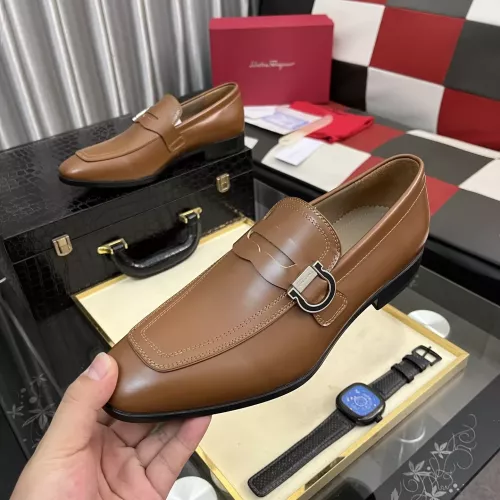 Salvatore Ferragamo Leather Shoes For Men #1381483 $108.00 USD, Wholesale Replica Salvatore Ferragamo Leather Shoes