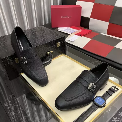 Replica Salvatore Ferragamo Leather Shoes For Men #1381485 $108.00 USD for Wholesale