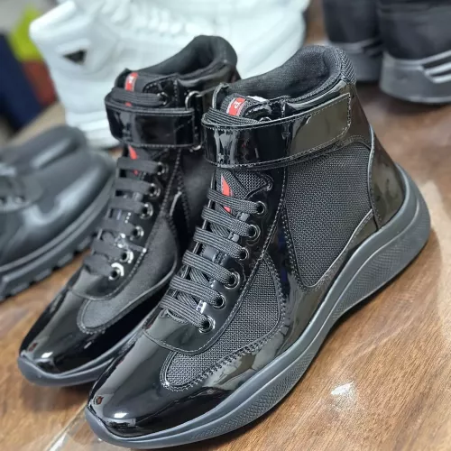 Prada High Top Shoes For Men #1381669 $92.00 USD, Wholesale Replica Prada High Top Shoes