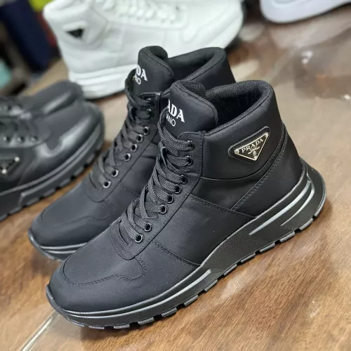 Prada High Top Shoes For Men #1381670 $98.00 USD, Wholesale Replica Prada High Top Shoes