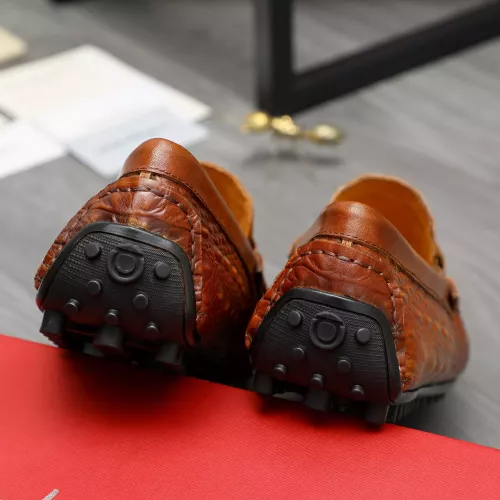 Replica Salvatore Ferragamo Leather Shoes For Men #1381825 $80.00 USD for Wholesale