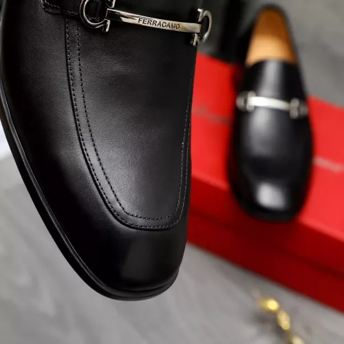 Replica Salvatore Ferragamo Leather Shoes For Men #1381830 $88.00 USD for Wholesale