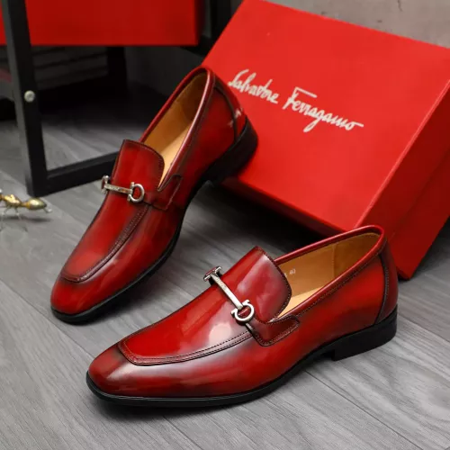 Salvatore Ferragamo Leather Shoes For Men #1381831 $88.00 USD, Wholesale Replica Salvatore Ferragamo Leather Shoes