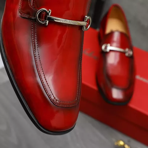 Replica Salvatore Ferragamo Leather Shoes For Men #1381831 $88.00 USD for Wholesale