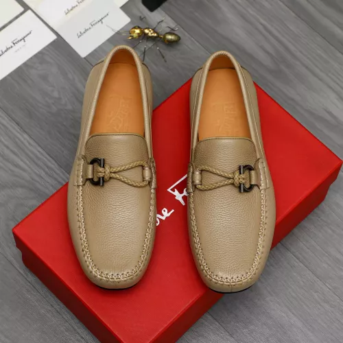 Salvatore Ferragamo Leather Shoes For Men #1381833 $92.00 USD, Wholesale Replica Salvatore Ferragamo Leather Shoes