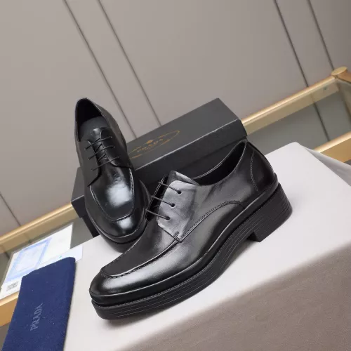 Prada Leather Shoes For Men #1381837 $100.00 USD, Wholesale Replica Prada Leather Shoes