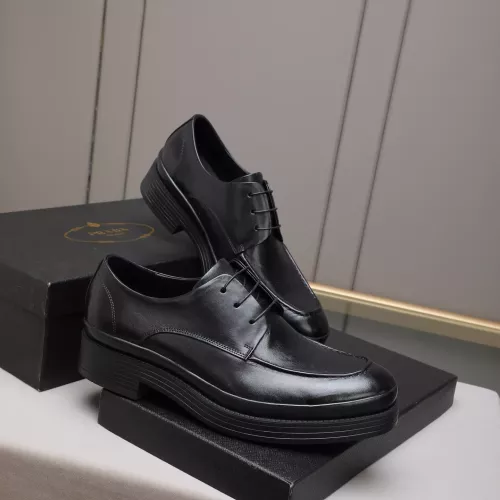 Replica Prada Leather Shoes For Men #1381837 $100.00 USD for Wholesale