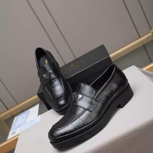 Prada Leather Shoes For Men #1381839 $100.00 USD, Wholesale Replica Prada Leather Shoes
