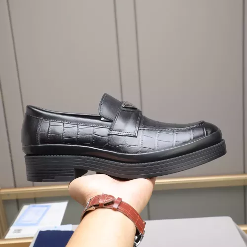 Replica Prada Leather Shoes For Men #1381839 $100.00 USD for Wholesale